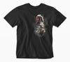 Native American Animal Chief T-Shirt (Black, Left Print, Regular and Big Sizes)