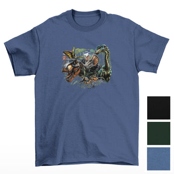 Dinosaur Jungle T-Shirt (Colour Choices, Regular and Big Sizes)