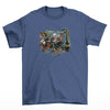 Dinosaur Jungle T-Shirt (Indigo, Shortsleeve, Sizes up to 6XL)