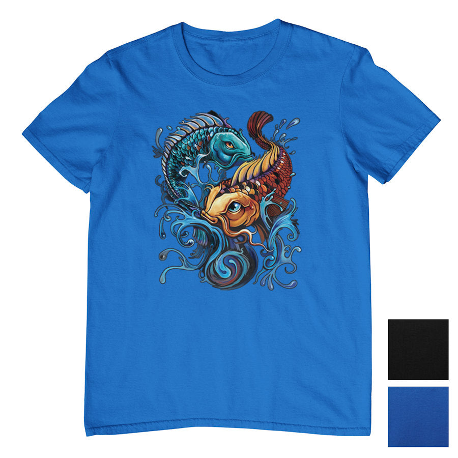Yin Yang Koi Fish T-Shirt (Colour Choices)