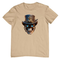 Steampunk Skull T-Shirt (Tan - Regular Sizes)