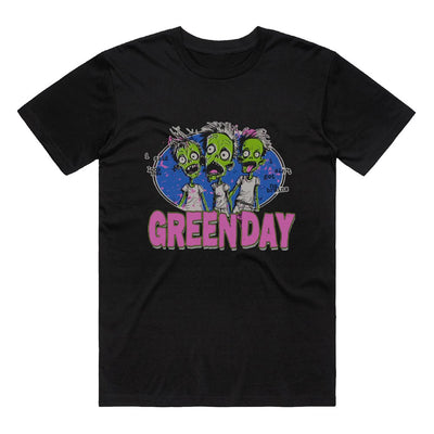 Green Day Zombies T-Shirt (Black, Regular & Big Sizes)