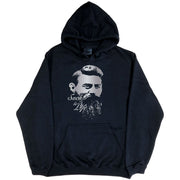 Ned Kelly Such Is Life Portrait Hoodie (Black, Silver & White Print)