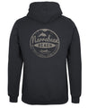 Narrabeen Beach Surf Back Print Hoodie (Black, Regular & Big Sizes)