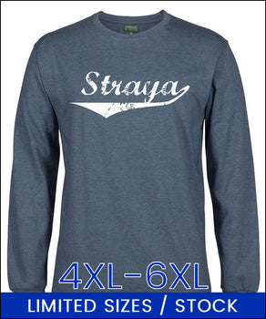 Stock Clearance - Straya Longsleeve T-Shirt (Denim Marle) - Limited Sizes up to 6XL