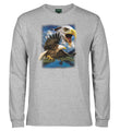 Eagle Mountain Longsleeve T-Shirt (Marle Grey, Regular & Big Sizes)