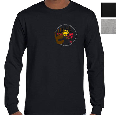 Acknowledgement of Country Left Chest Longsleeve T-Shirt (Colour Choices)