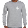 Skeleton Hand Flip Off Left Chest Logo Longsleeve T-Shirt (Marle Grey)