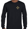 Celtic Cross Left Chest Logo Longsleeve T-Shirt (Black)