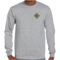 Celtic Cross Left Chest Logo Longsleeve T-Shirt (Marle Grey)