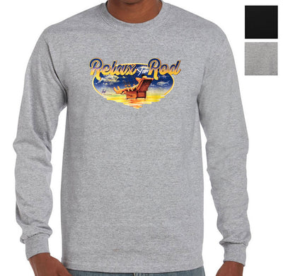 Relax Your Rod Fishing Longsleeve T-Shirt (Colour Choices)