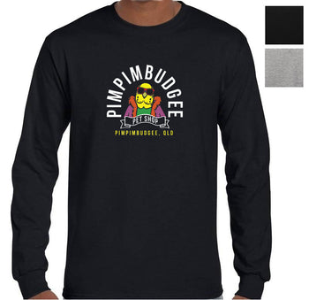 Pimpimbudgee Pet Shop Fake Business Logo Longsleeve T-Shirt (Colour Choices)