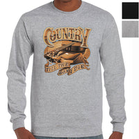 Country Till The Day I Die Guitar Longsleeve T-Shirt (Colour Choices)
