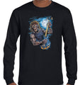 Zombie Guitarist Longsleeve T-Shirt (Black, Regular & Big Sizes)