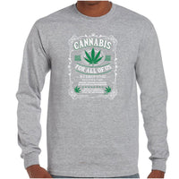 Cannabis For All Of Us Longsleeve T-Shirt (Marle Grey)