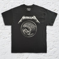 Metallica Black Album Snake T-Shirt (Black, Regular & Big Sizes)