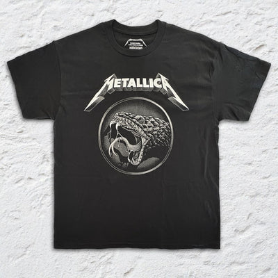 Metallica Black Album Snake T-Shirt (Black, Regular & Big Sizes)