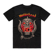 Motorhead 50th Warpig Flames T-Shirt (Black, Regular & Big Sizes)