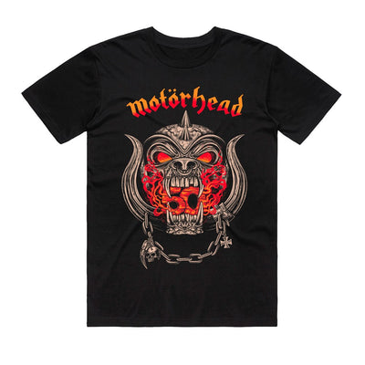 Motorhead 50th Warpig Flames T-Shirt (Black, Regular & Big Sizes)