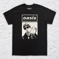 Oasis Gallagher Brothers T-Shirt (Black, Regular & Big Sizes)
