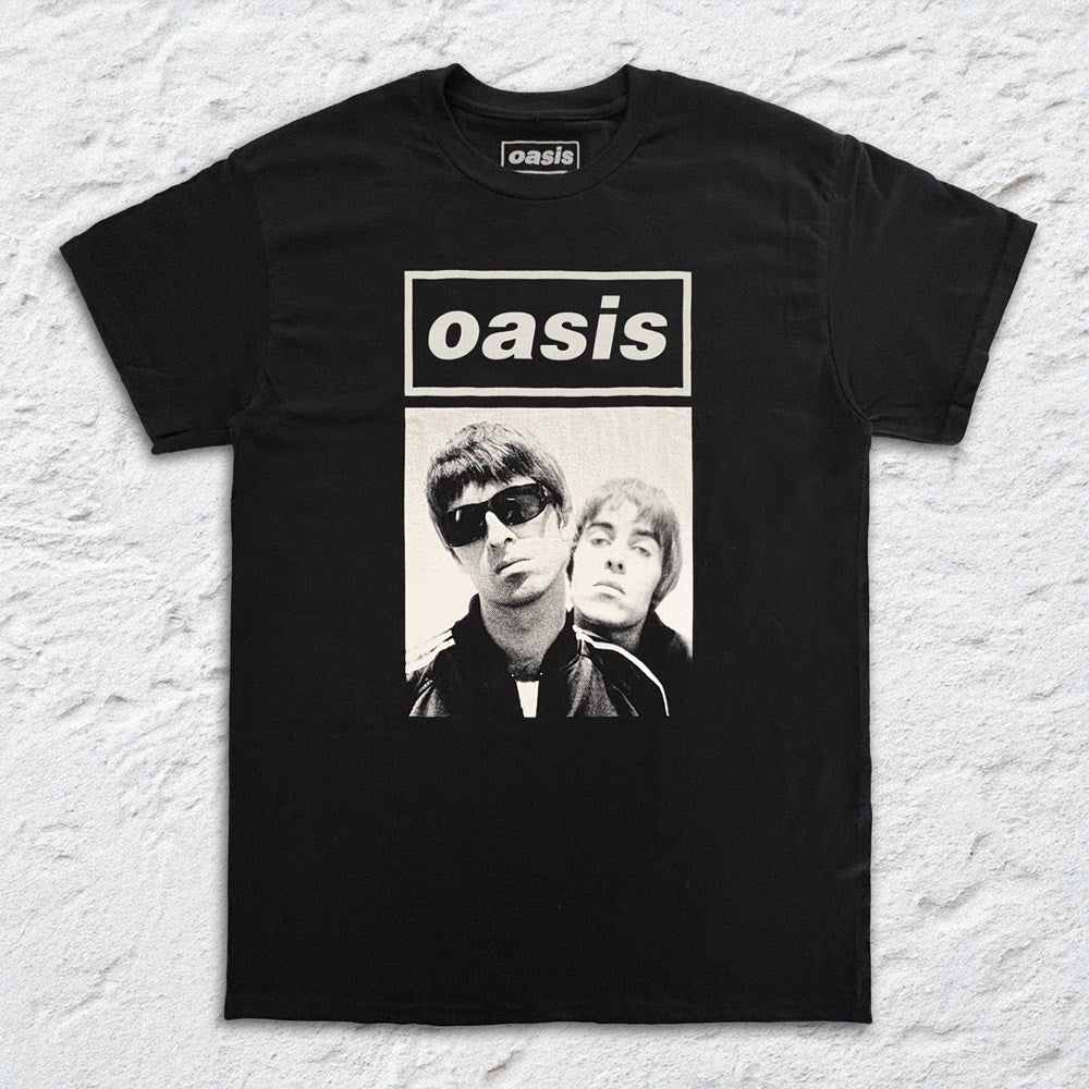 Oasis Gallagher Brothers T-Shirt (Black, Regular & Big Sizes)
