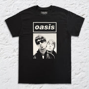 Oasis Gallagher Brothers T-Shirt (Black, Regular & Big Sizes)