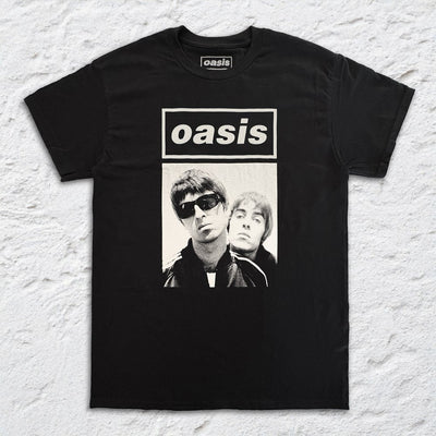 Oasis Gallagher Brothers T-Shirt (Black, Regular & Big Sizes)