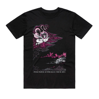 Pink Floyd 1971 Australian Tour T-Shirt (Black, Regular & Big Sizes)