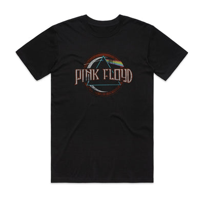 Pink Floyd Dark Side Distressed Logo T-Shirt (Black, Regular & Big Sizes)