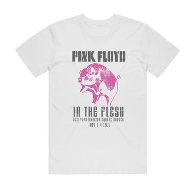 Pink Floyd In The Flesh Pig T-Shirt (White, Regular & Big Sizes)