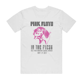 Pink Floyd In The Flesh Pig T-Shirt (White, Regular & Big Sizes)