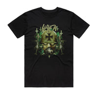Slayer Green Skull T-Shirt (Black, Regular & Big Sizes)