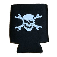 Skull & Crossed Spanners Stubby Holder (Black)