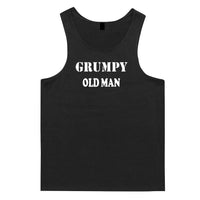 Grumpy Old Man Mens Singlet (Black) - 10XL