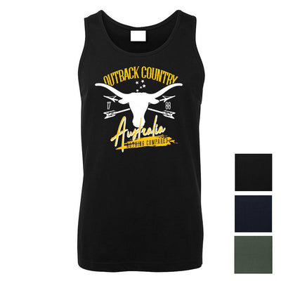 Outback Country Australia Mens Singlet (Colour Choices)