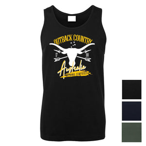 Outback Country Australia Mens Singlet (Colour Choices)