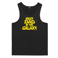 Best Dad in the Galaxy Mens Singlet (Black) - 10XL
