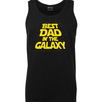 Best Dad in the Galaxy Mens Singlet (Black)