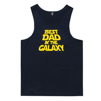 Best Dad in the Galaxy Mens Singlet (Navy) - 10XL