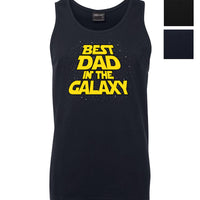 Best Dad in the Galaxy Mens Singlet (Colour Choices)