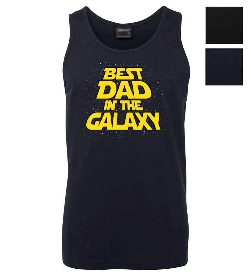 Best Dad in the Galaxy Mens Singlet (Colour Choices)