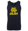 Best Dad in the Galaxy Mens Singlet (Navy)