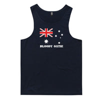 Bloody Oath Australian Flag Mens Singlet (Navy) - 10XL