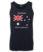 Discounted - Proud to be Australian Flag Mens Singlet (Navy) - Size XL