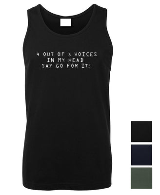 Funny Men's Singlet with white print that says 