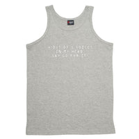 4 Out of 5 Voices Say Go For It Mens Singlet (Marle Grey) - Regular Sizes