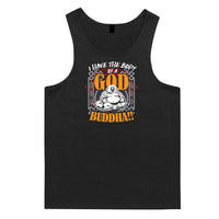 I Have the Body of God.. Buddha! Mens Singlet (Black) - 10XL