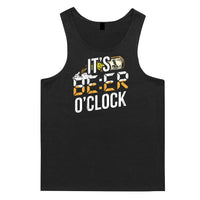 It's Beer O'Clock Mens Singlet (Black) - 10XL