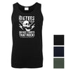 BigTees Skull Poster Logo Mens Singlet (Colour Choices)