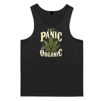 Don't Panic It's Organic Mens Singlet (Black) - 10XL